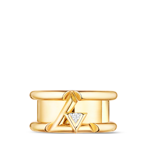 Categories All Fine Jewelry LV Volt One Band Ring, Yellow Gold And Diamond | Louis Vuitton ® (Product zoom)
