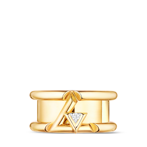 Categories All Fine Jewelry LV Volt One Band Ring, Yellow Gold And Diamond | Louis Vuitton ® (Product zoom)