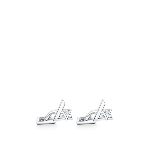 Categories All Fine Jewelry LV Volt One Cufflinks, White Gold And Diamonds | Louis Vuitton ® (Product zoom)
