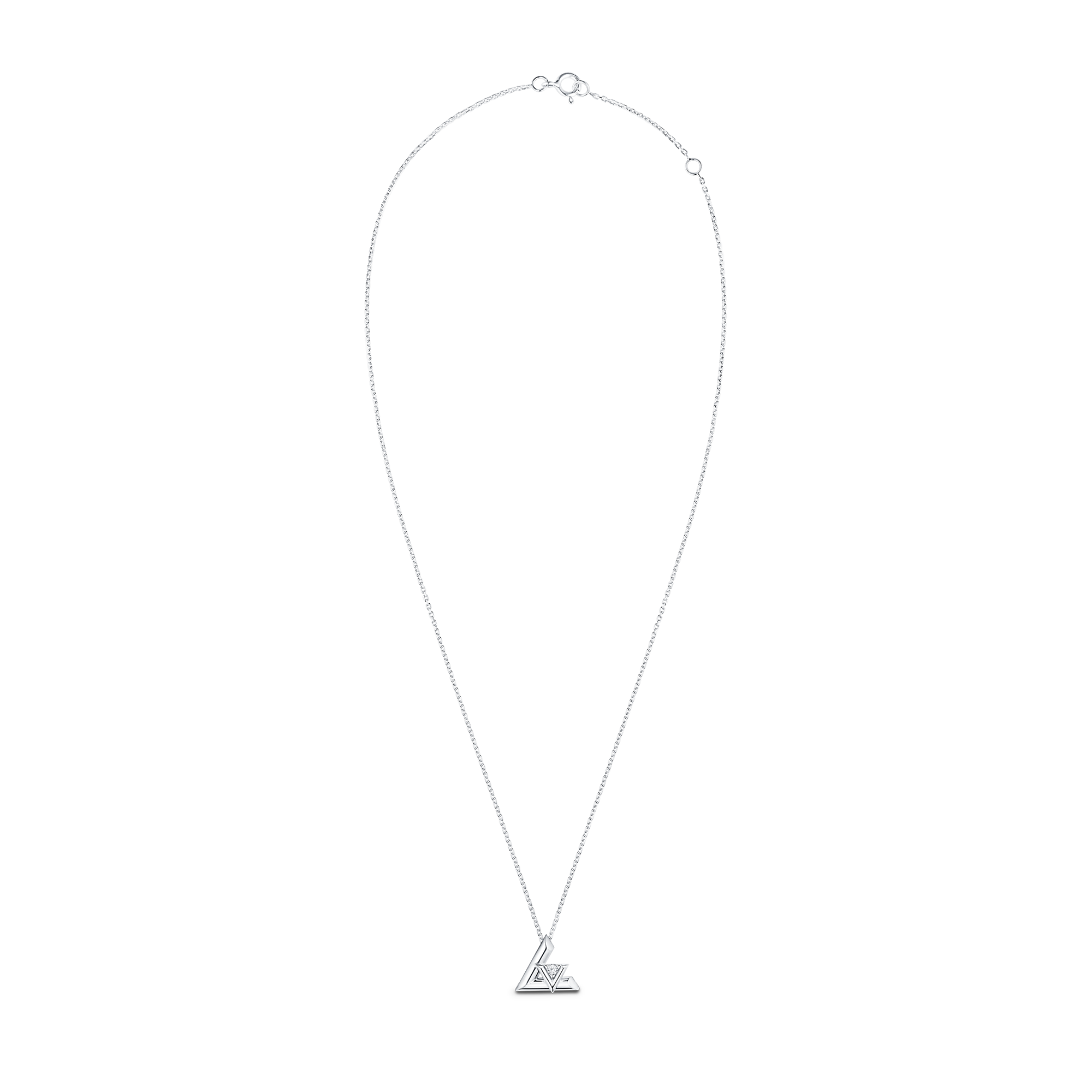 LV Volt One Small Pendant, White Gold And Diamond