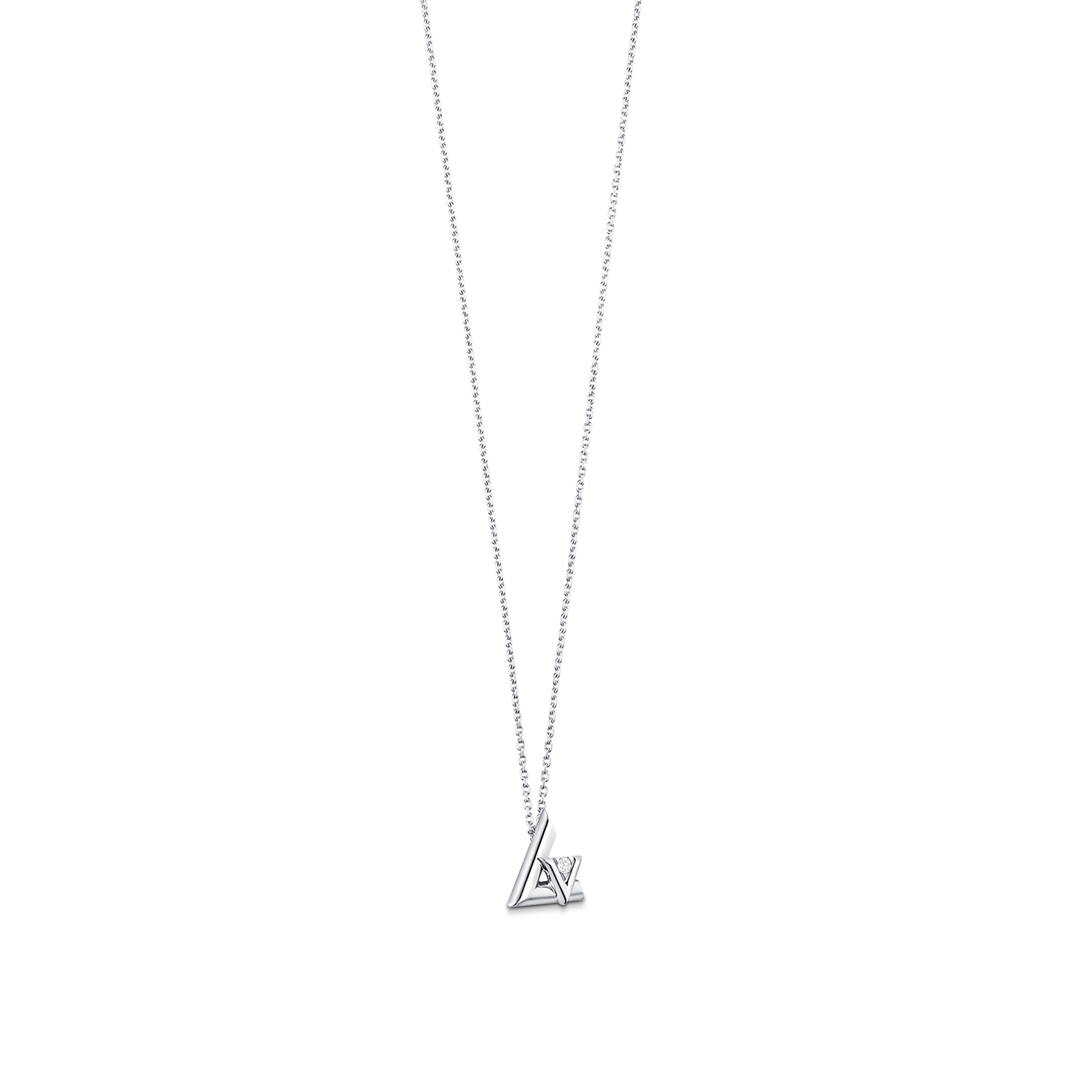 LV Volt One Small Pendant, White Gold And Diamond