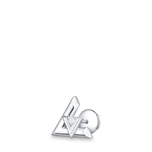 Categories All Fine Jewelry LV Volt One Stud, White Gold And Diamond - Per Unit | Louis Vuitton ® (Product zoom)