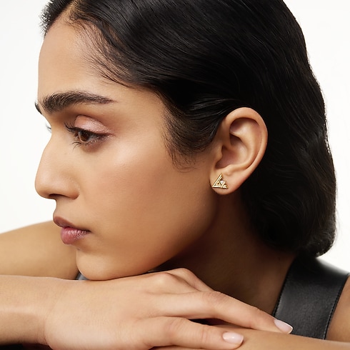 Categories All Fine Jewelry LV Volt One Stud, Yellow Gold And Diamond - Per Unit | Louis Vuitton ® (Product zoom)