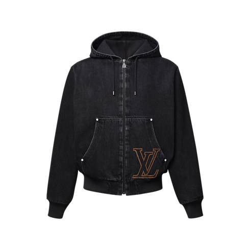 Ready-to-Wear All Ready-to-Wear LV Workwear Hooded Denim Blouson | Louis Vuitton ® (Product zoom)