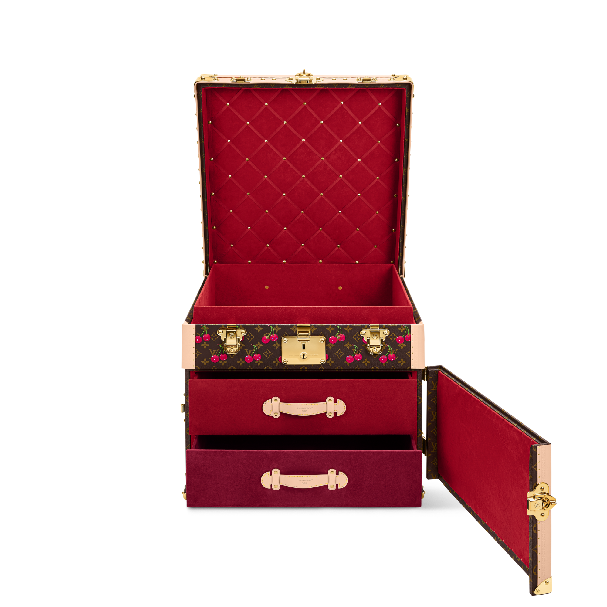 Other Monogram Canvas Trunks and Boxes Trunks and Suitcases LV x TM Courrier Lozine Carré Cherry | Louis Vuitton ® (Product zoom)