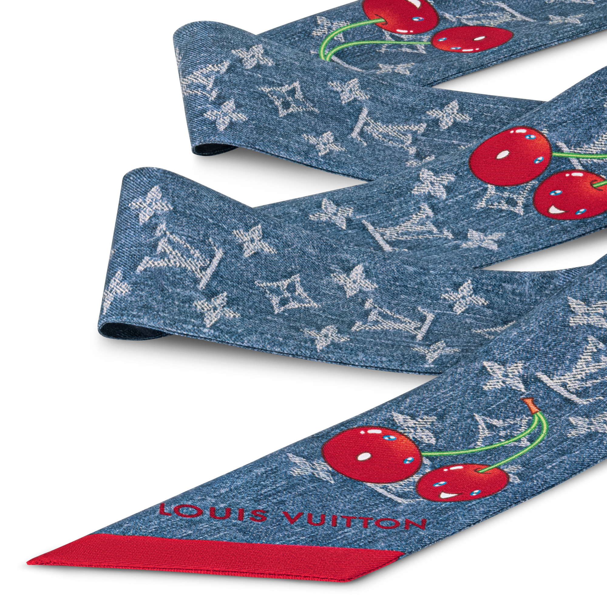 S00 Accessories Silk Squares and Bandeaus  LV x TM Denim Cerise Bandeau | Louis Vuitton ® (Product zoom)