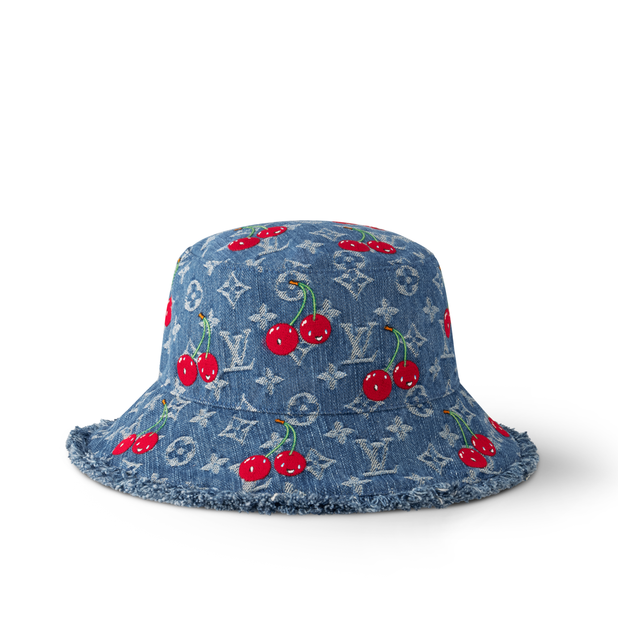 S00 Accessories Hats and Gloves LV x TM Denim Cerise Bucket Hat | Louis Vuitton ® (Product zoom)