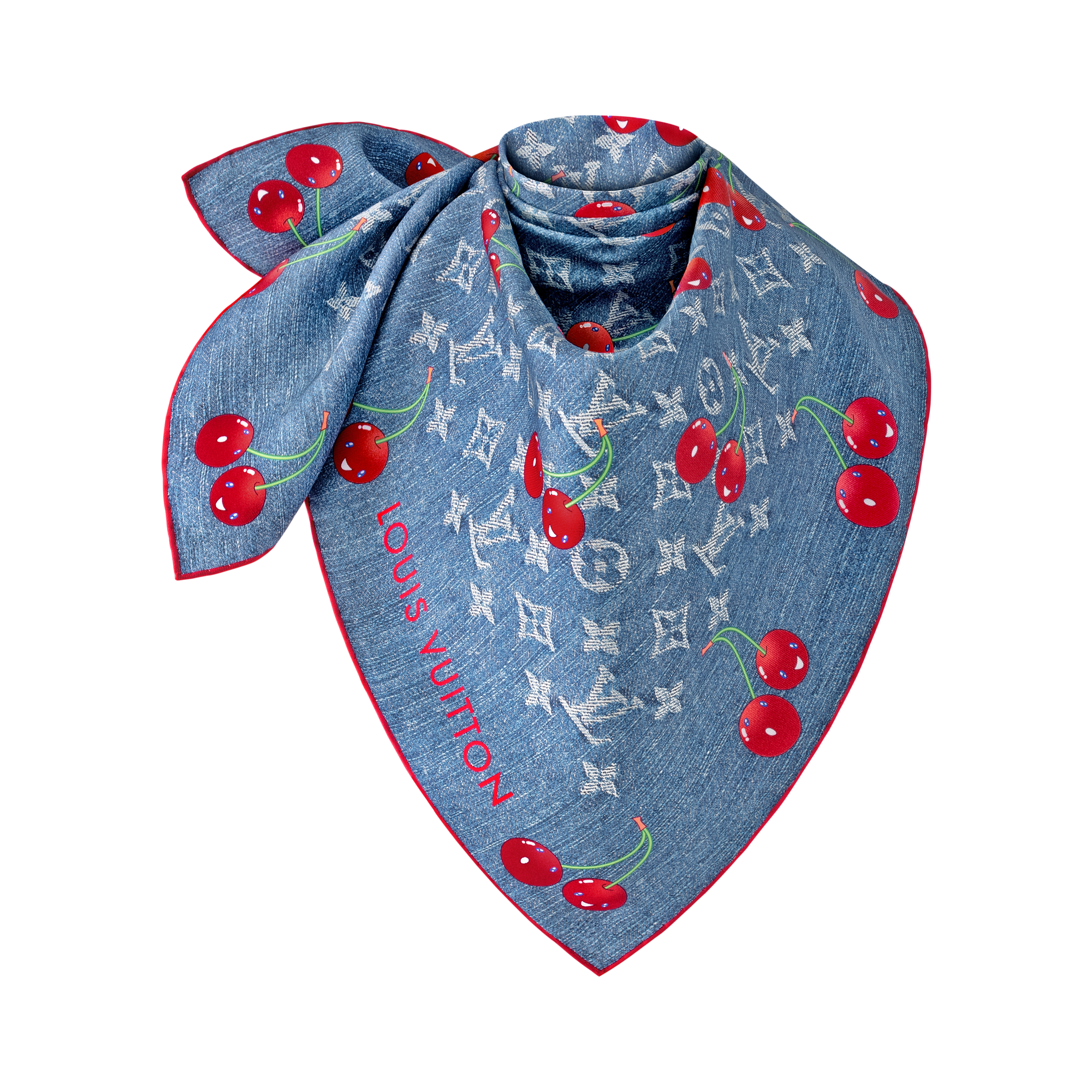 LV x TM Denim Cerise Square 90