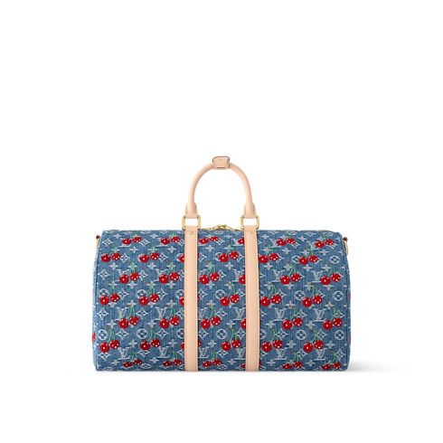 Monogram Denim Travel All Luggage and Accessories LV x TM Keepall Bandoulière 45 | Louis Vuitton ® (Product zoom)