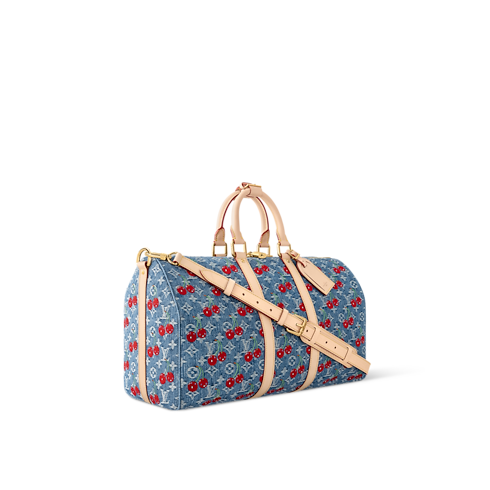 Monogram Denim Travel All Luggage and Accessories LV x TM Keepall Bandoulière 45 | Louis Vuitton ® (Product zoom)