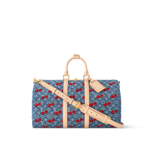 Monogram Denim Travel All Luggage and Accessories LV x TM Keepall Bandoulière 45 | Louis Vuitton ® (Product zoom)