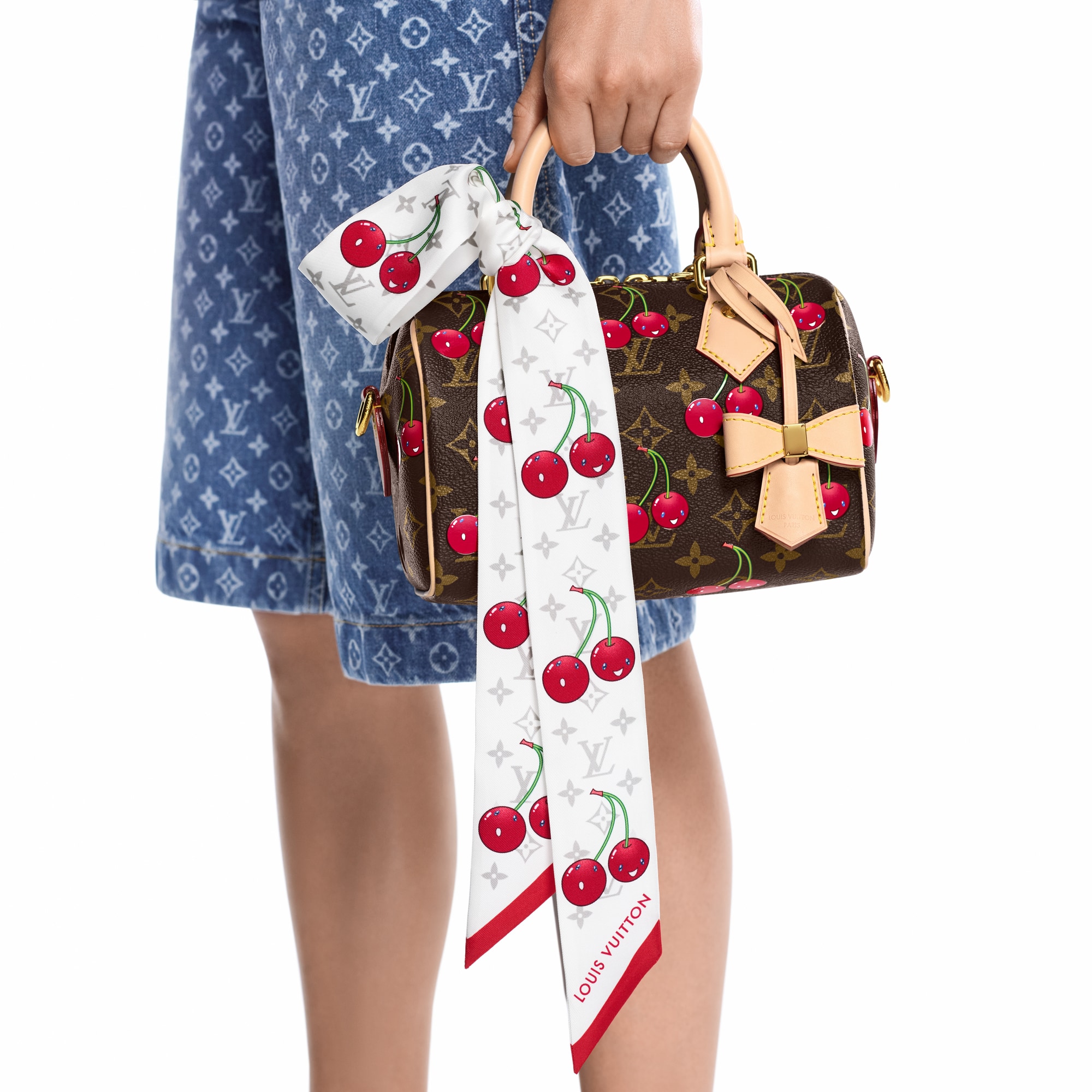 S00 Accessories Silk Squares and Bandeaus  LV x TM Monogram Cerise Bandeau | Louis Vuitton ® (Product zoom)