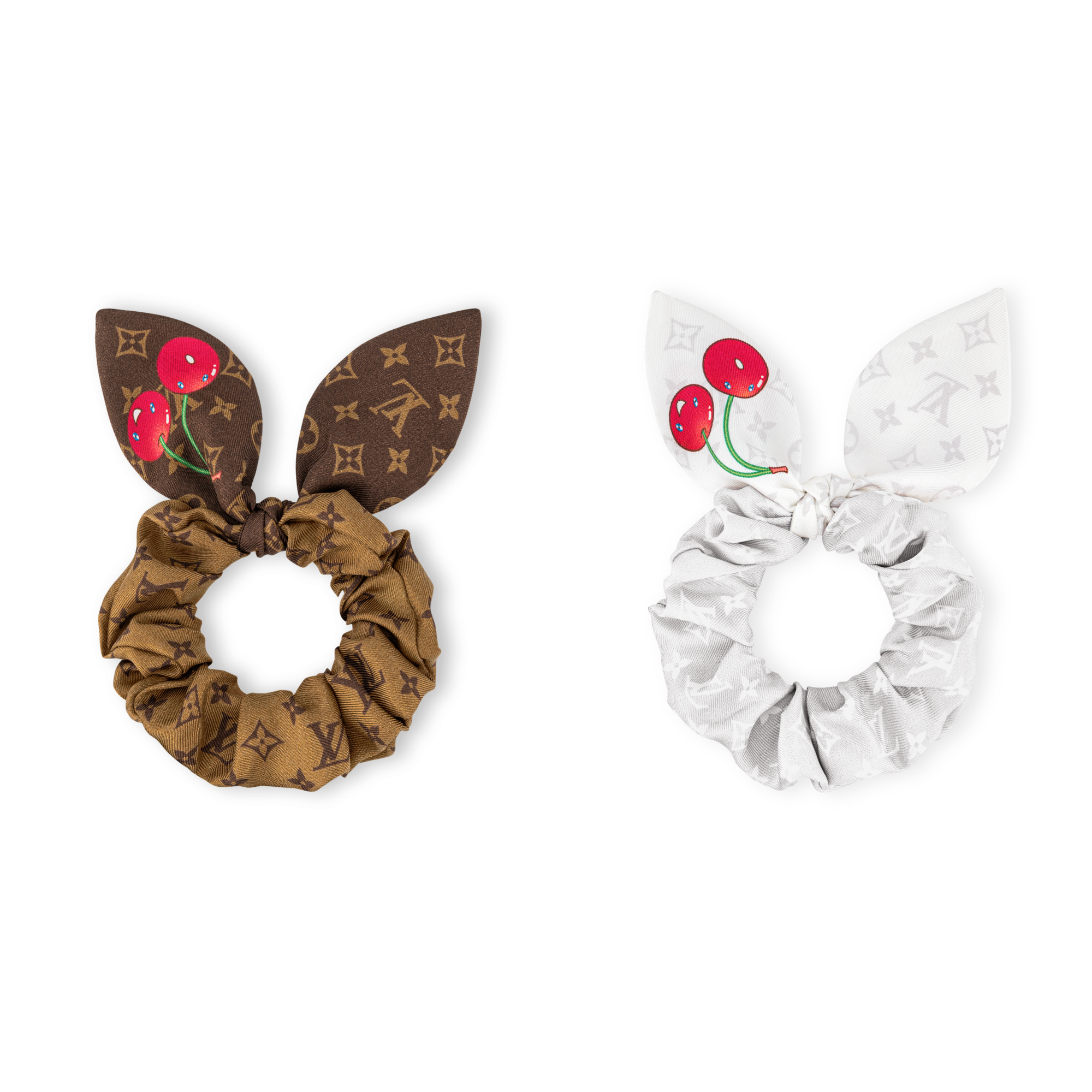 S00 Accessories Hair Accessories LV x TM Monogram Cerise Set of Scrunchies | Louis Vuitton ® (Product zoom)