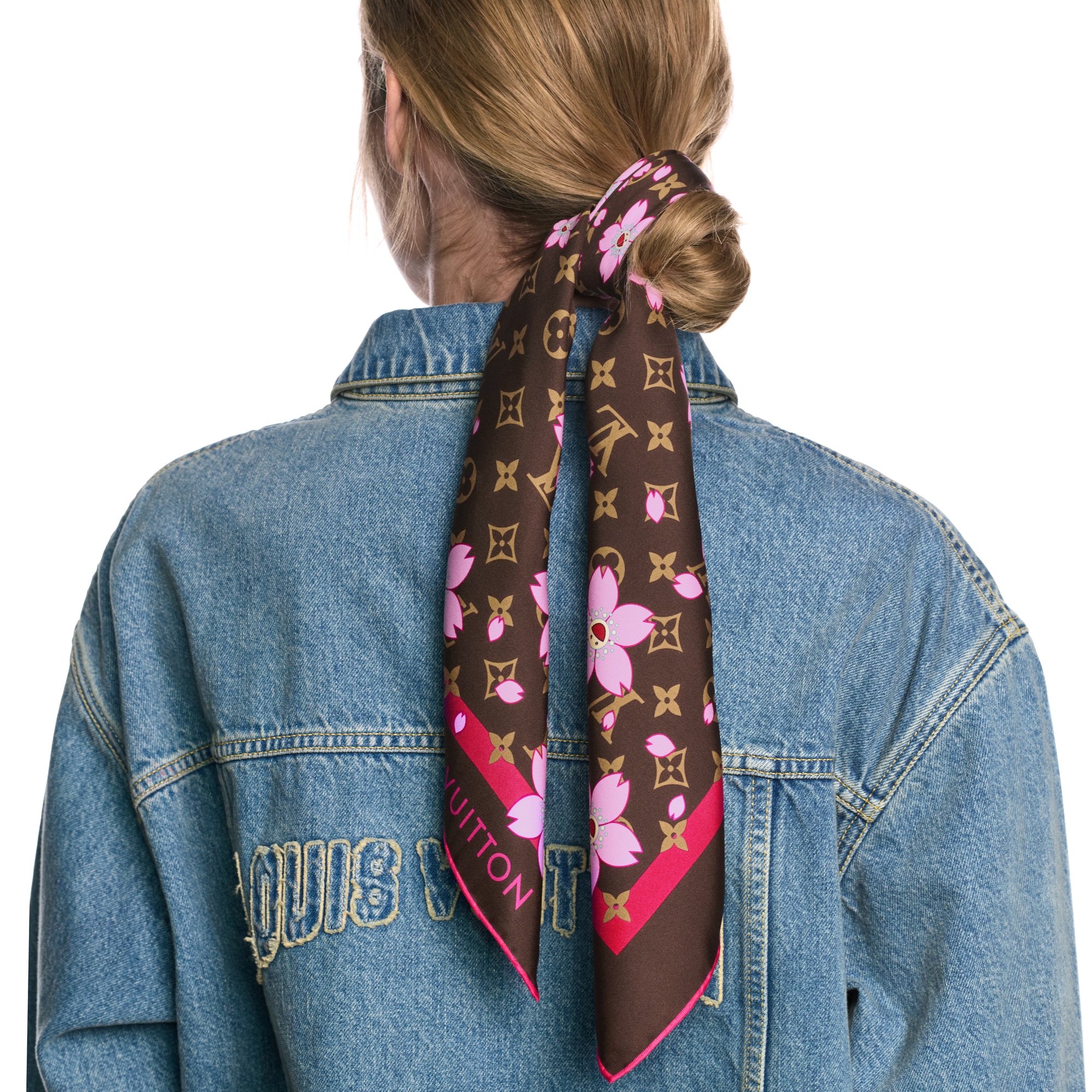 S00 Accessories Silk Squares and Bandeaus  LV x TM Monogram Cherry Blossom Square 70 | Louis Vuitton ® (Product zoom)