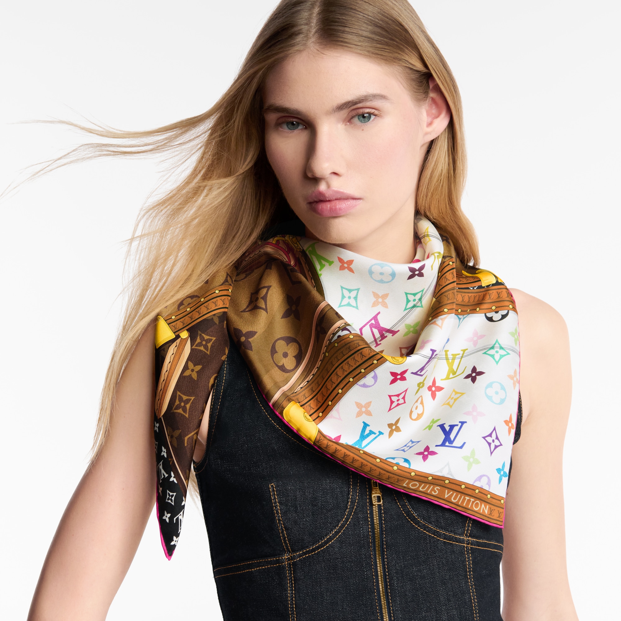 LV x TM Monogram Multicolor Collector Square 90 S00 - Women 