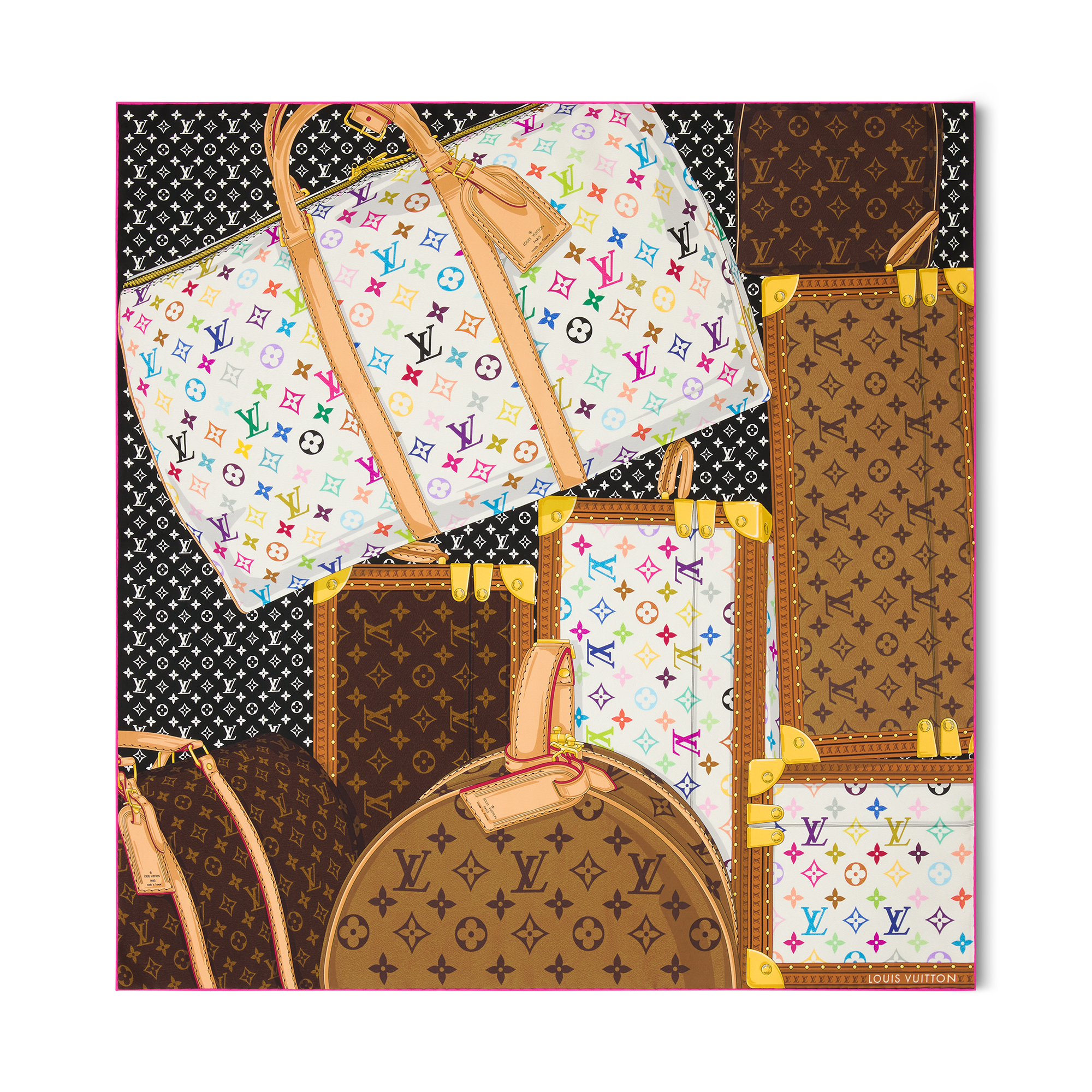 LV x TM Monogram Multicolor Collector Square 90 S00 - Women 