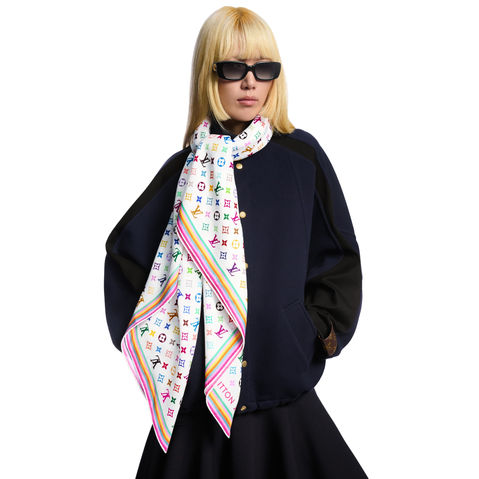 S00 Accessories Shawls and Stoles LV x TM Monogram Multicolor Shawl | Louis Vuitton ® (Product zoom)