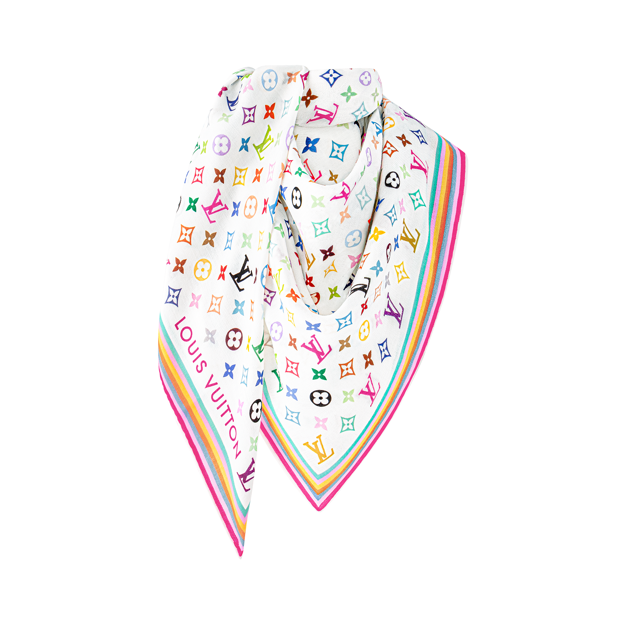 S00 Accessories Shawls and Stoles LV x TM Monogram Multicolor Shawl | Louis Vuitton ® (Product zoom)