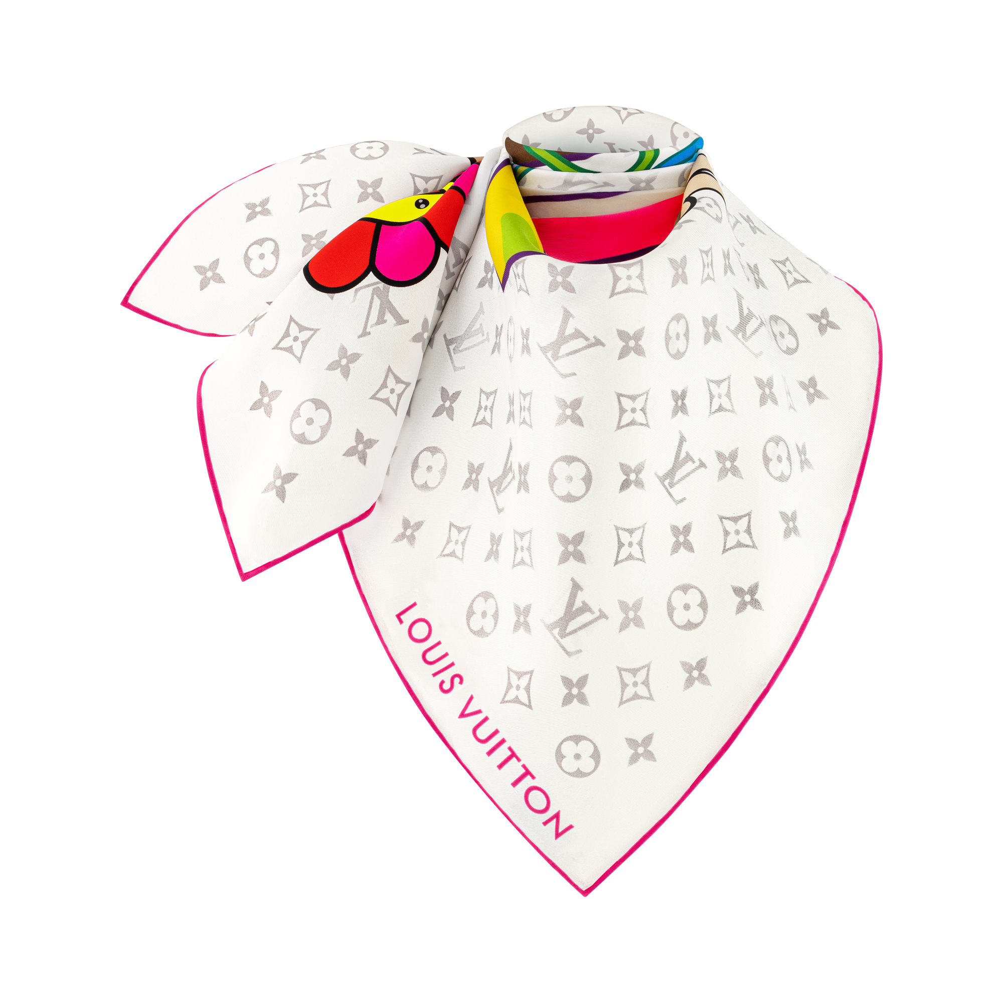 S00 Accessories Silk Squares and Bandeaus  LV x TM Monogram Superflat Square 90 | Louis Vuitton ® (Product zoom)