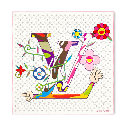 S00 Accessories Silk Squares and Bandeaus LV x TM Monogram Superflat Square 90 | Louis Vuitton ® (Product zoom)