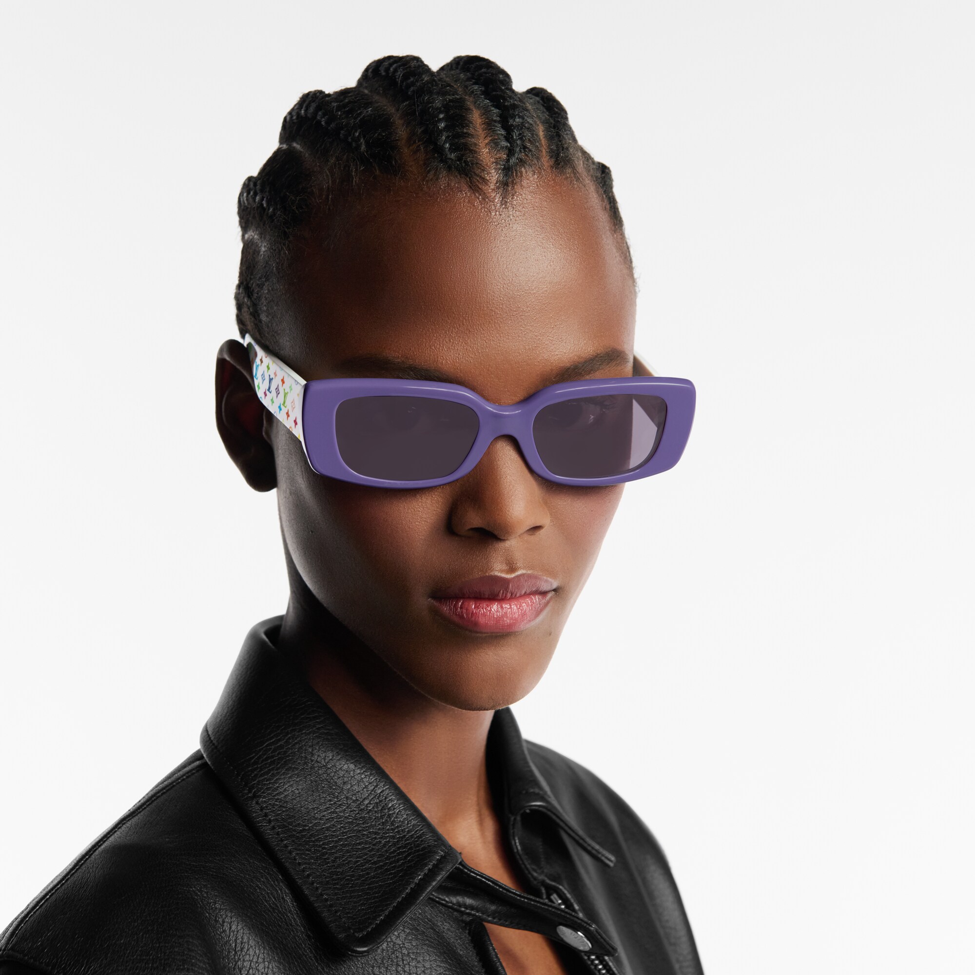 Louis Vuitton LV Purple Multicolor Murakami Sunglasses - NWT Full Inclusion RARE Louis Vuitton x Takashi Murakami Multigram Cat Eye  main image 4