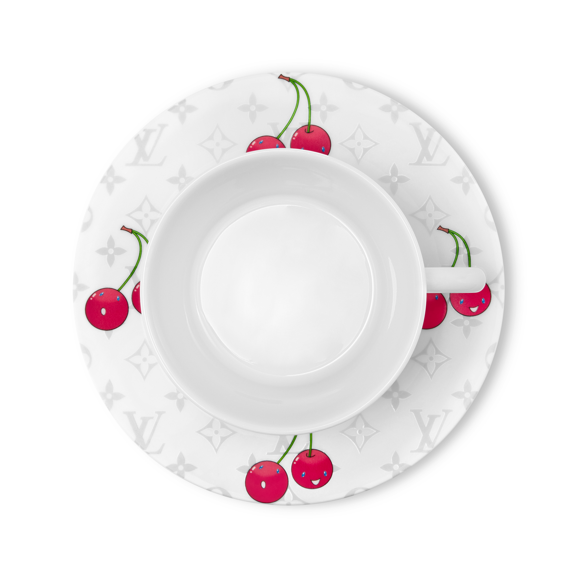 Monogram Cerises Home and Art of Dining Art of Dining LV x TM Set of 2 Teacups and Saucers | Louis Vuitton ® (Product zoom)