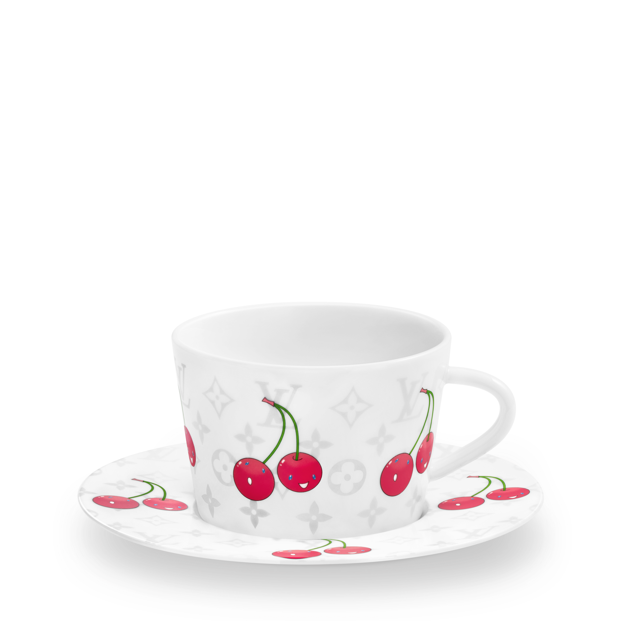 Monogram Cerises Home and Art of Dining Art of Dining LV x TM Set of 2 Teacups and Saucers | Louis Vuitton ® (Product zoom)