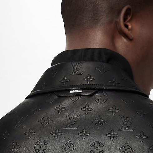 Ready-to-Wear Coats and Outerwear LVSE Embossed Monogram Mix Leather Blouson | Louis Vuitton ® (Product zoom)