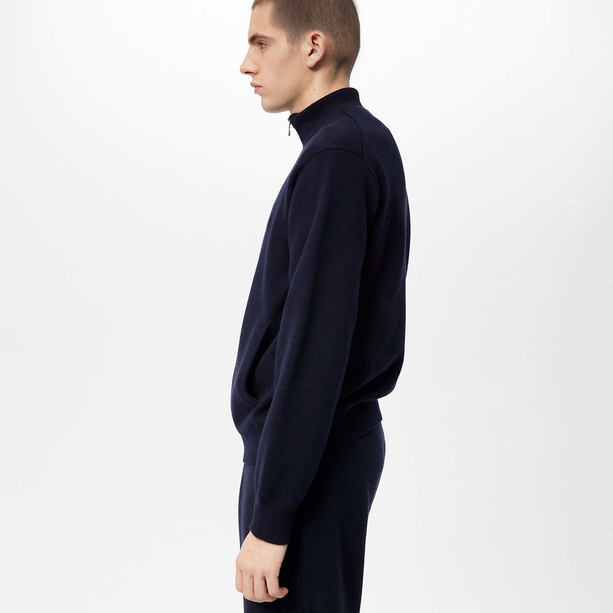 LVSE Inside-Out Zipped Through Cashmere Cardigan