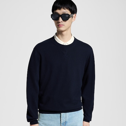 Ready-to-Wear All Ready-to-Wear LVSE LV Embossed Crewneck | Louis Vuitton ® (Product zoom)