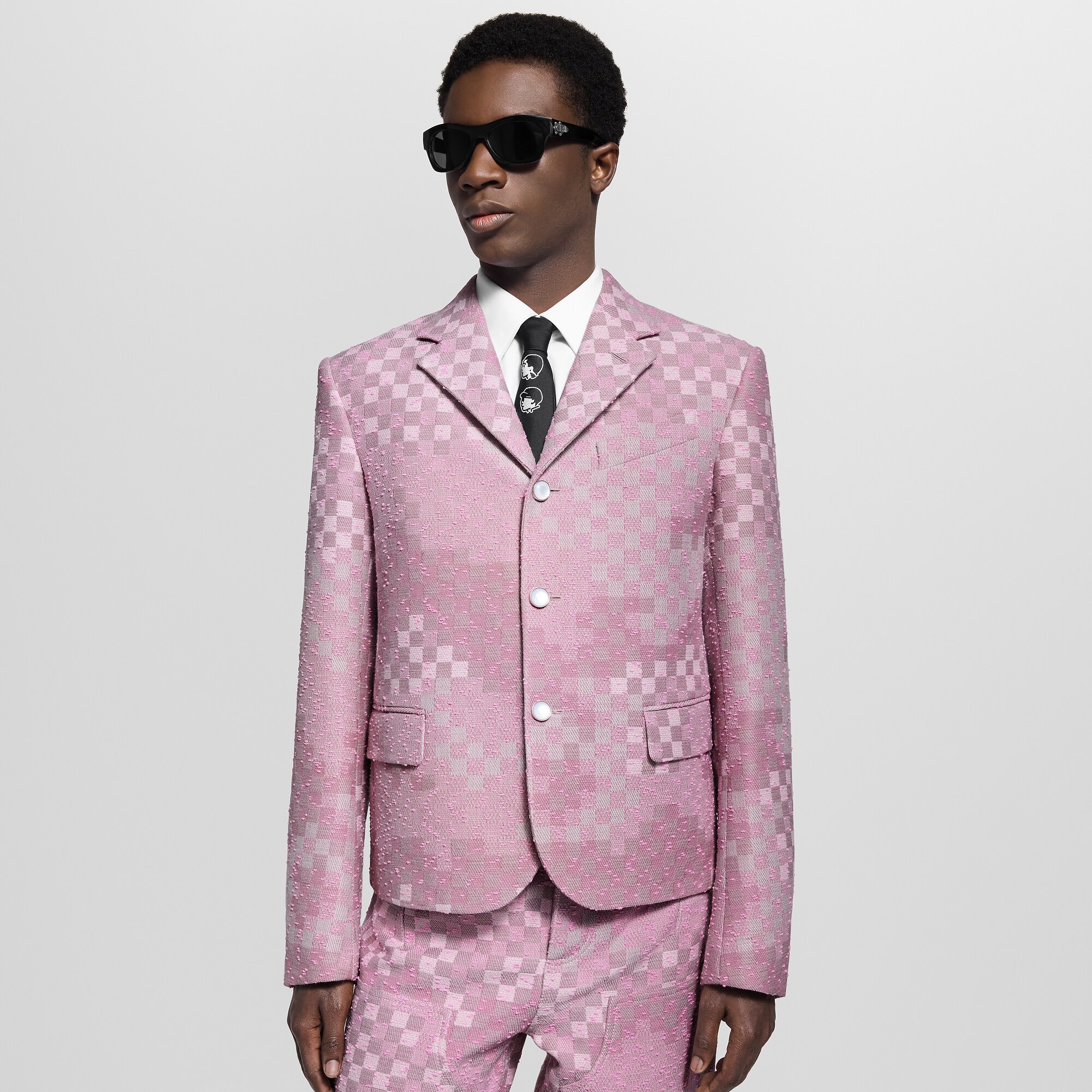 Made To Order Cropped Damoflage Tweed Jacket