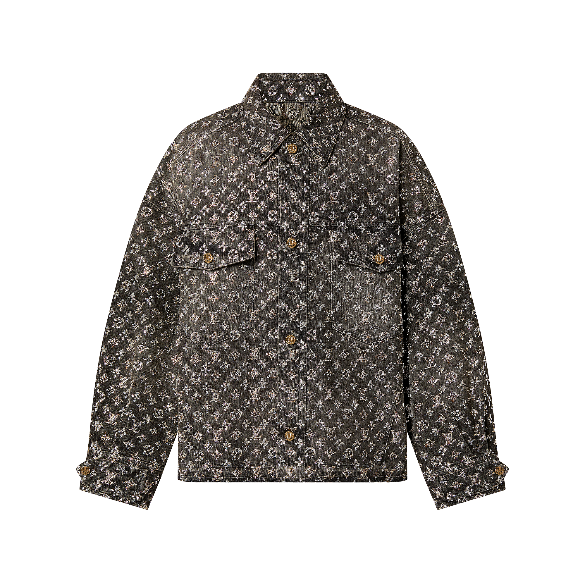 Made To Order Embroidered Monogram Denim Overshirt