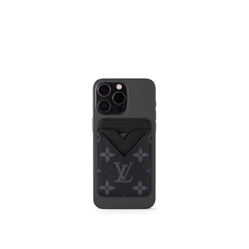 Monogram Eclipse Tech Objects and Accessories Smartphone Accessories Magnetic Card Holder | Louis Vuitton ® (Product zoom)