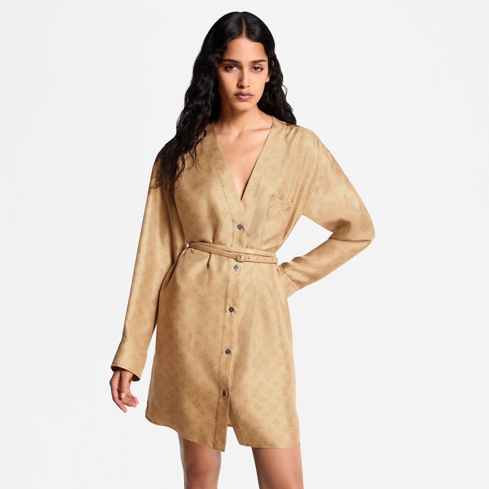  Ready-to-Wear Dresses Mahina Button Front Dress | Louis Vuitton ® (Product zoom)