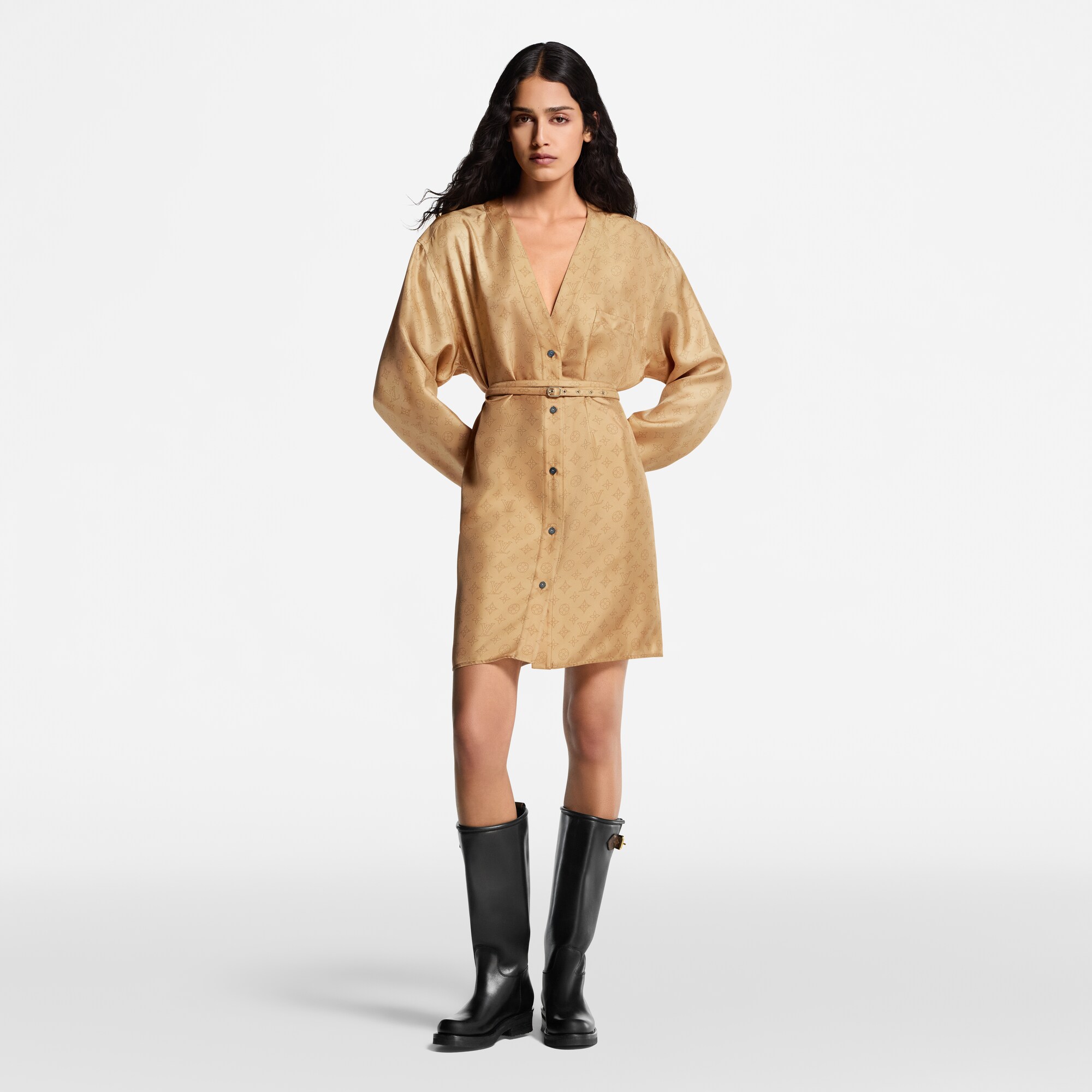  Ready-to-Wear Dresses Mahina Button Front Dress | Louis Vuitton ® (Product zoom)