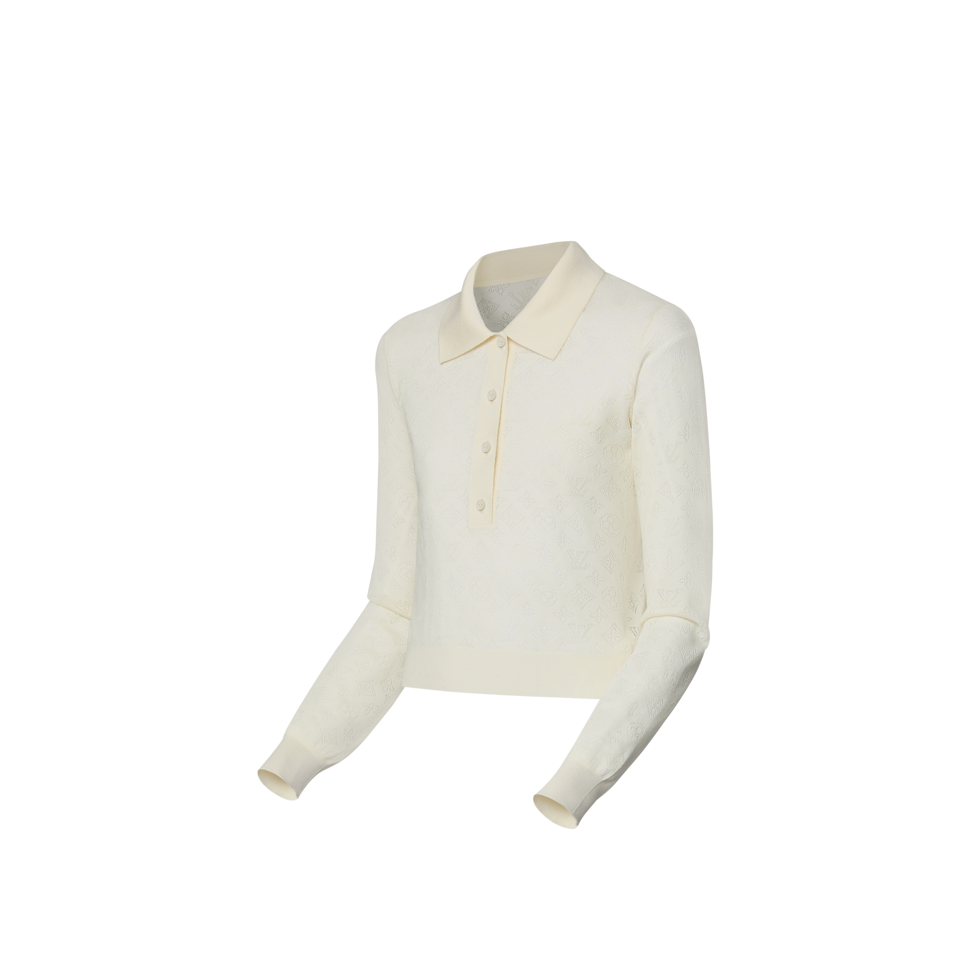  Ready-to-Wear Knitwear Mahina Long-Sleeved Polo Top | Louis Vuitton ® (Product zoom)