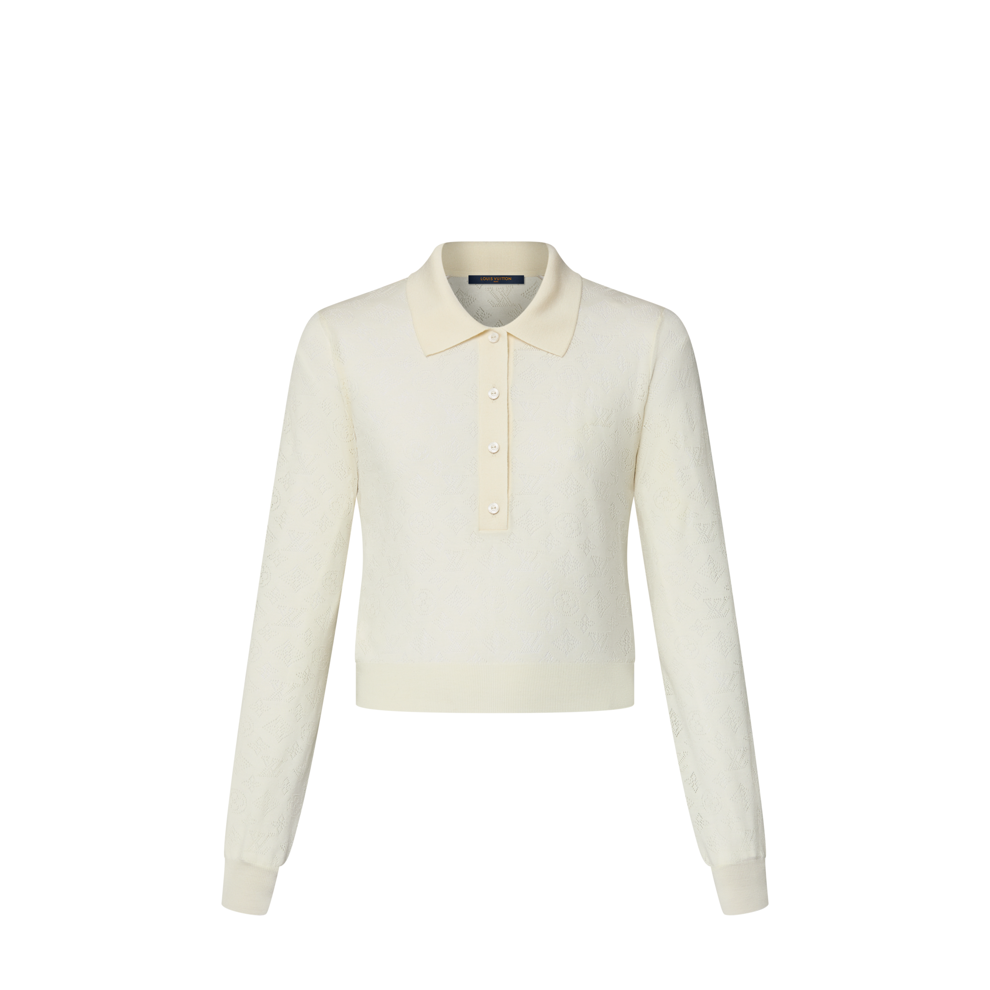  Ready-to-Wear Knitwear Mahina Long-Sleeved Polo Top | Louis Vuitton ® (Product zoom)