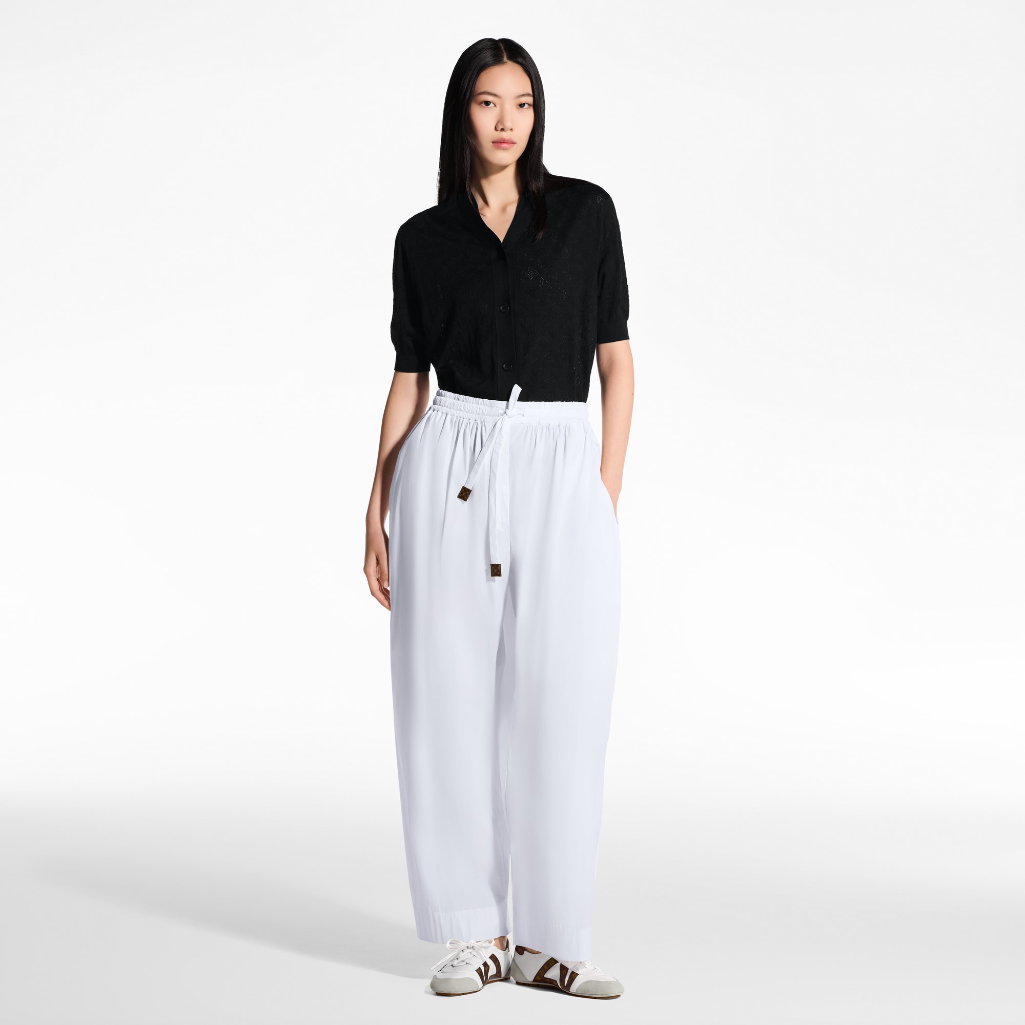  Ready-to-Wear Knitwear Mahina Monogram Short-Sleeved Cardigan | Louis Vuitton ® (Product zoom)