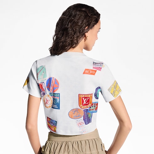 Ready-to-Wear Tops Mahina Patch Print Crop Top | Louis Vuitton ® (Product zoom)