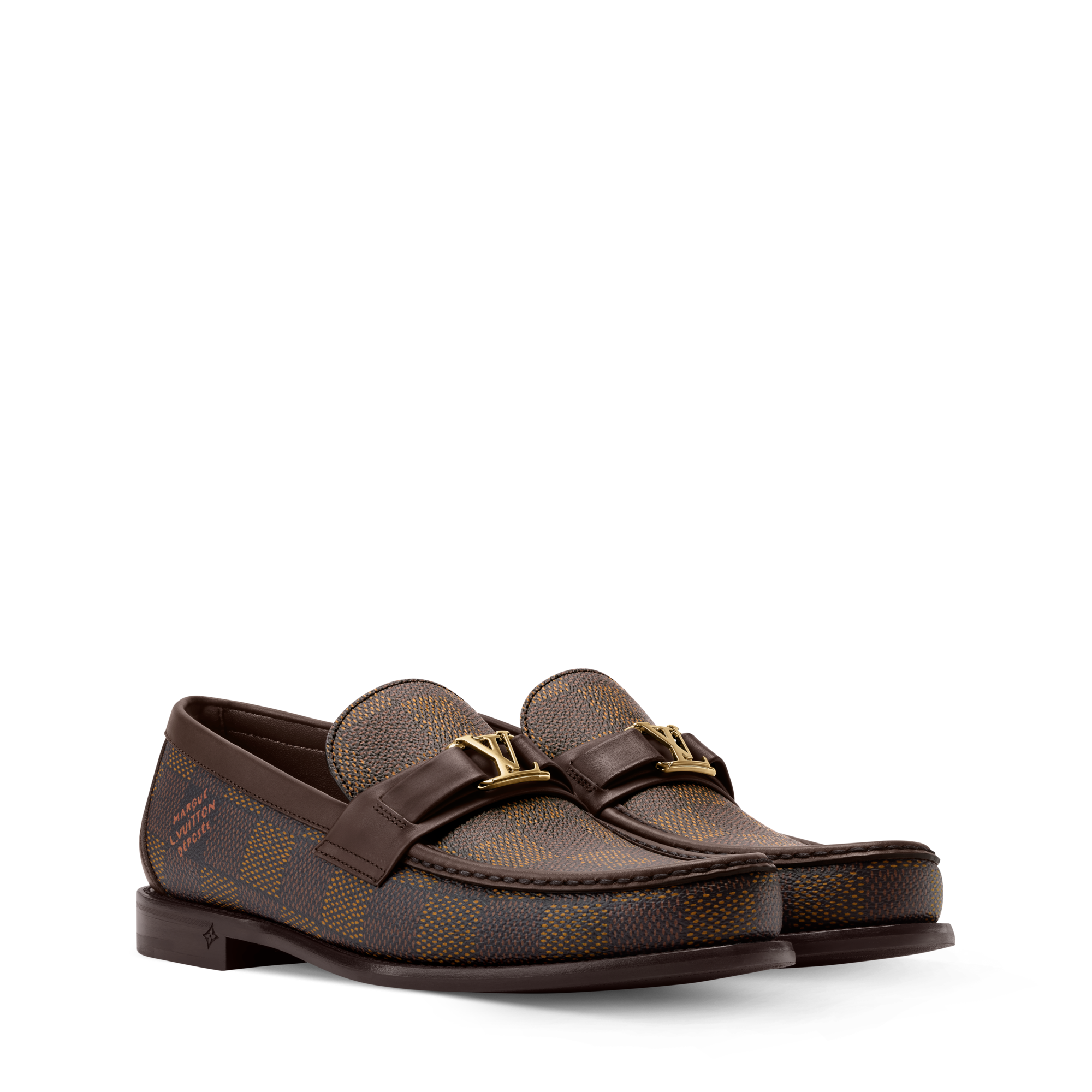 brown louis vuitton dress shoes Major Loafer Brown. Size 10.0 in particular white stitching slim fit dress 1 Piece Rhinestone And Colour:Navy Floral