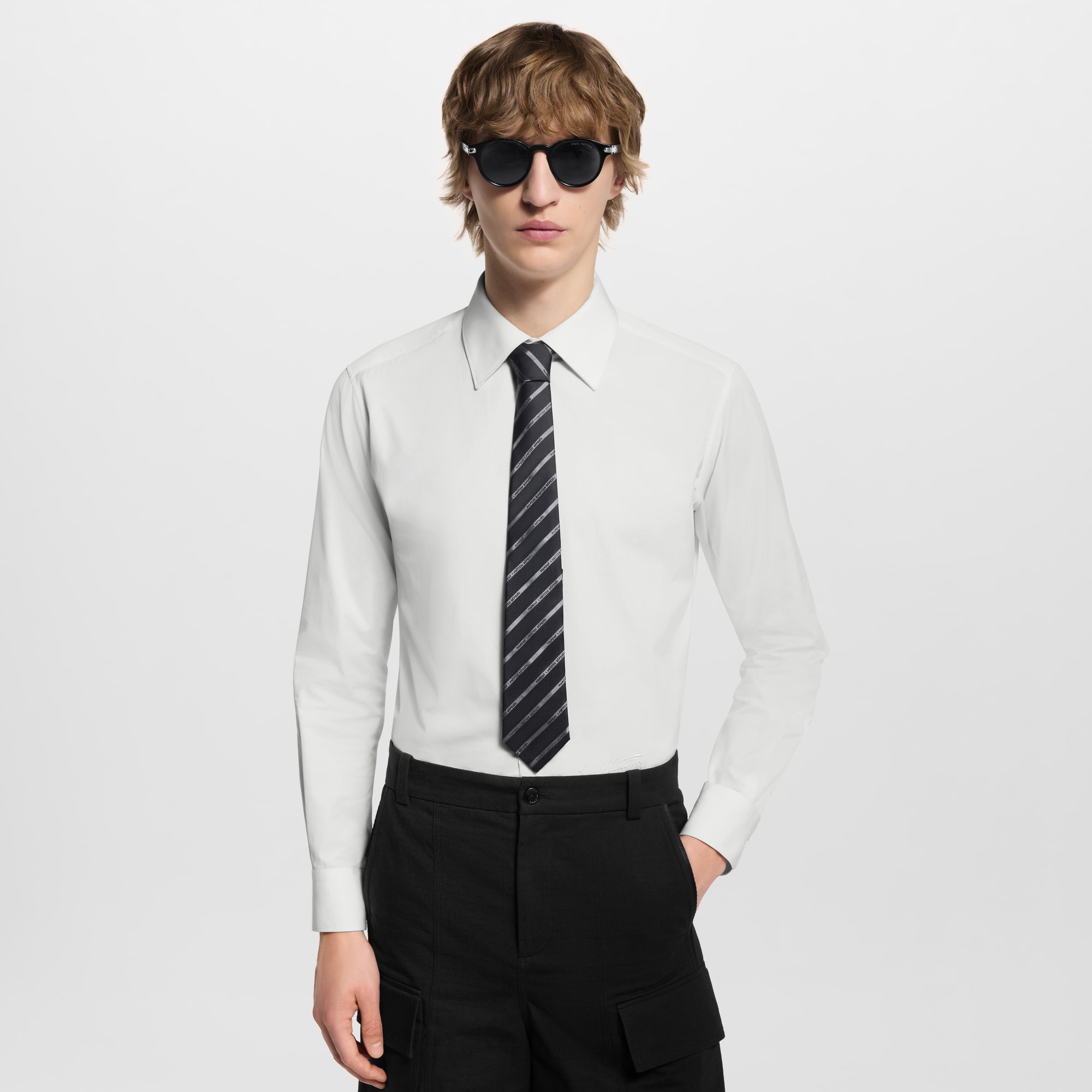 S00 Accessories Ties and Pocket Squares Marque L.Vuitton Deposée Stripes Tie | Louis Vuitton ® (Product zoom)