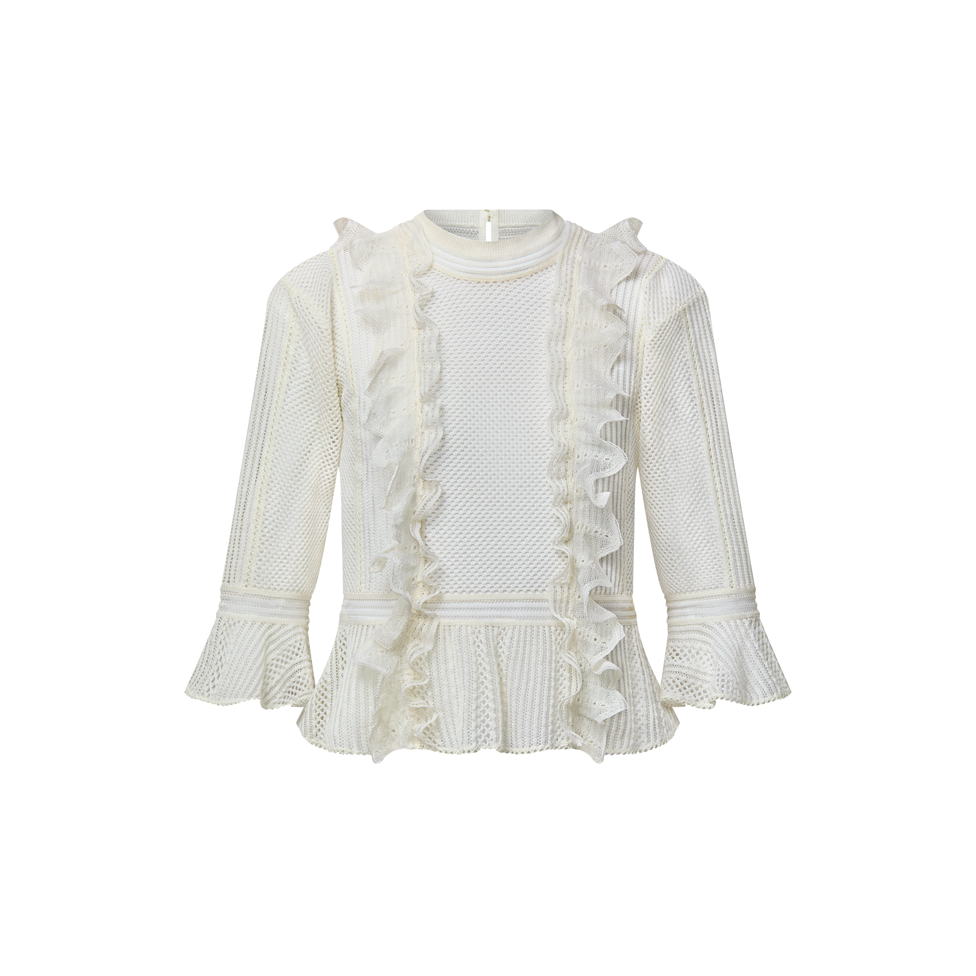 mesh ruffle top