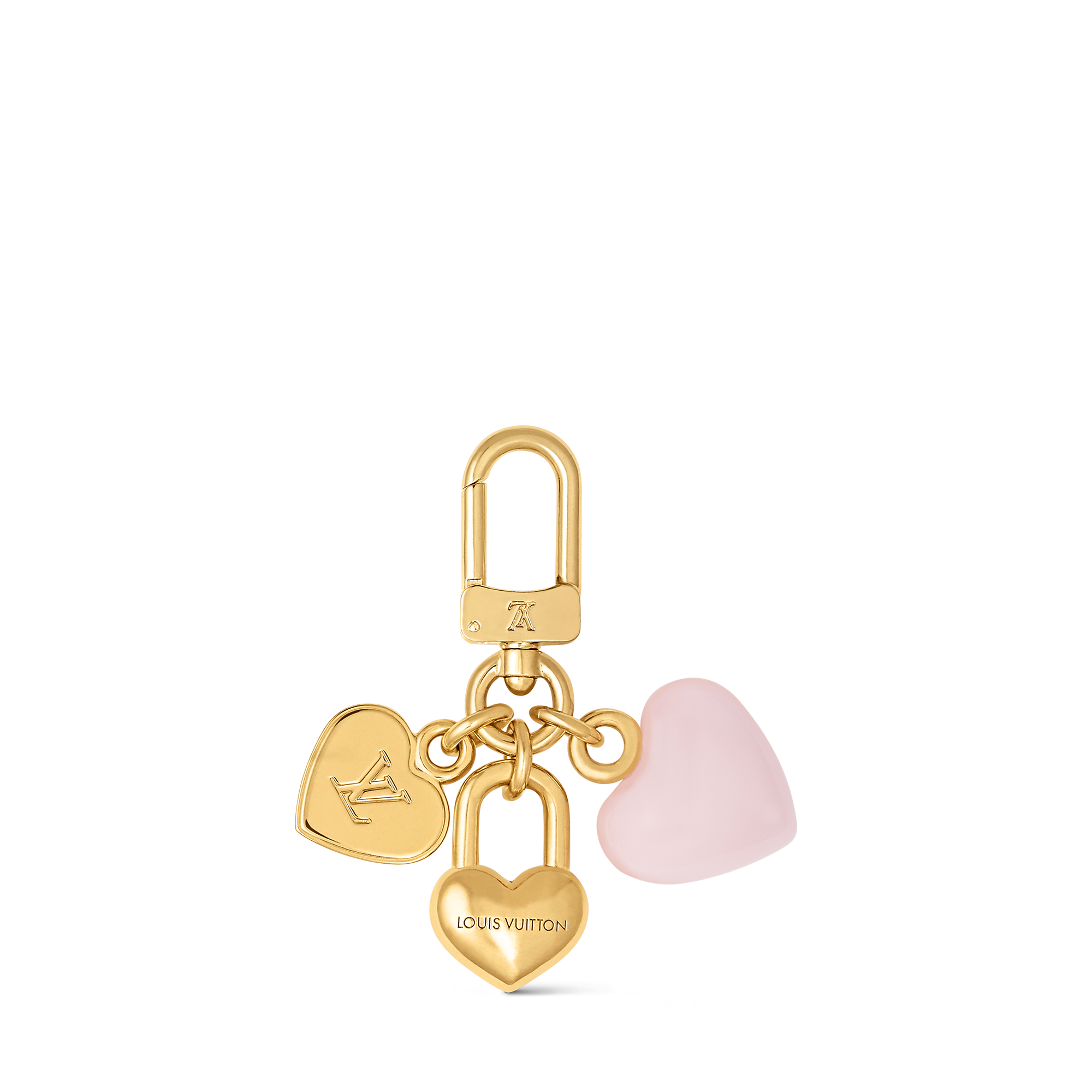 Micro Charms LV Heart  Key Holder