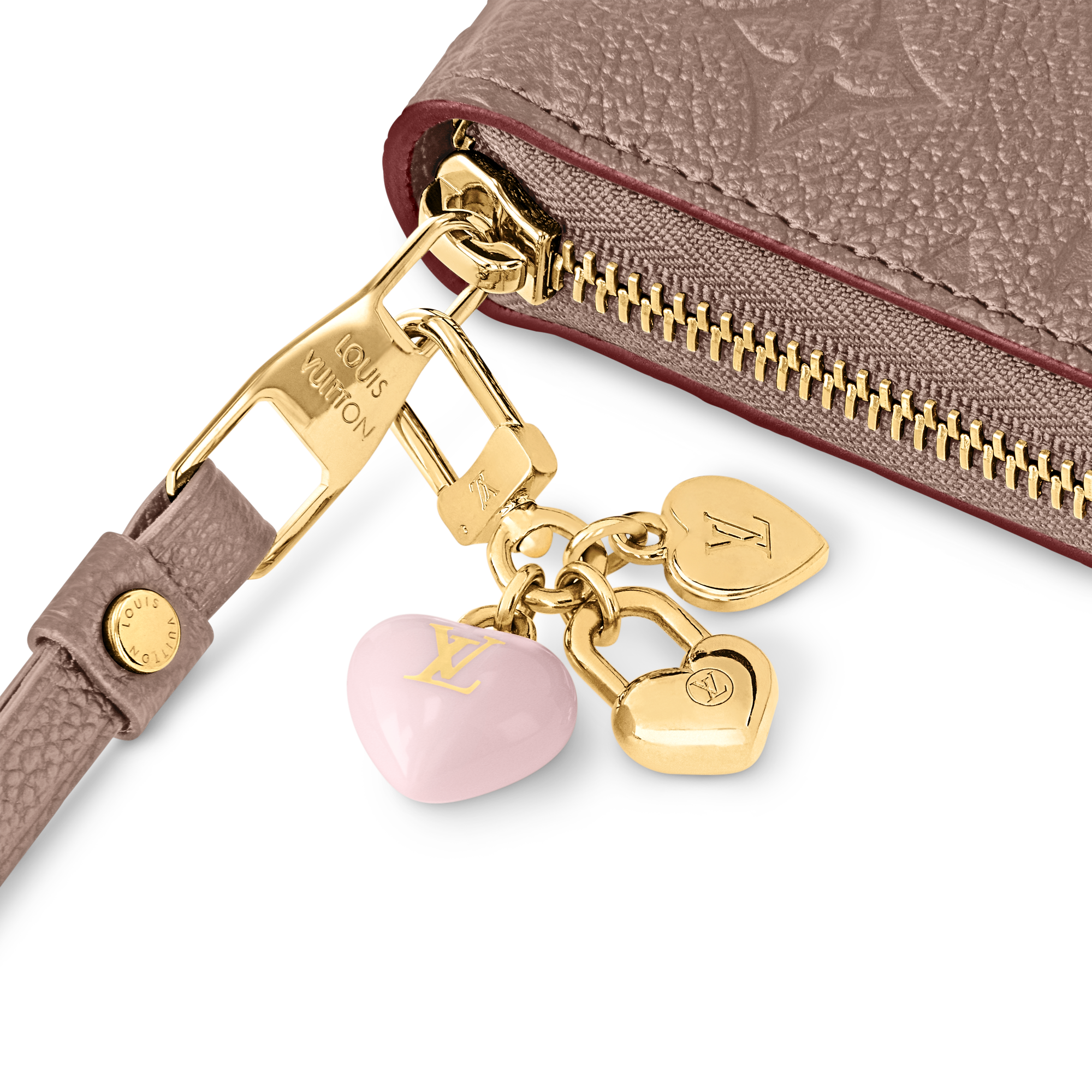 Micro Charms LV Heart  Key Holder
