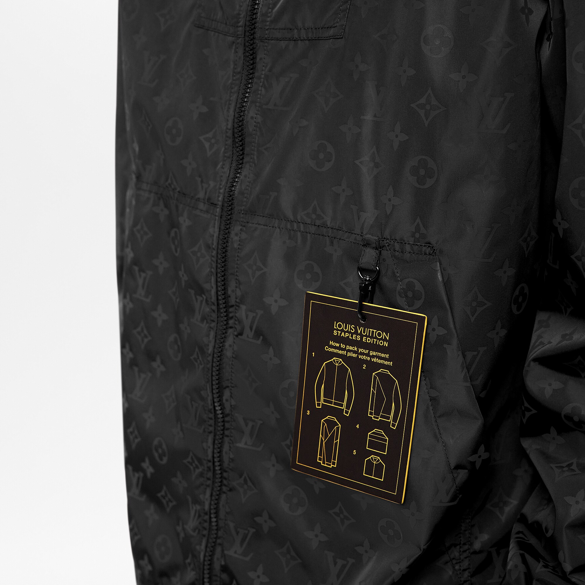 Mid-Length Monogram Nylon Windbreaker