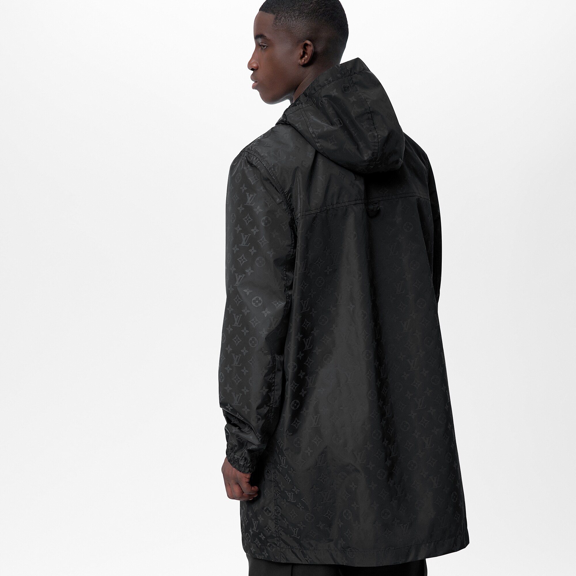 Mid-Length Monogram Nylon Windbreaker