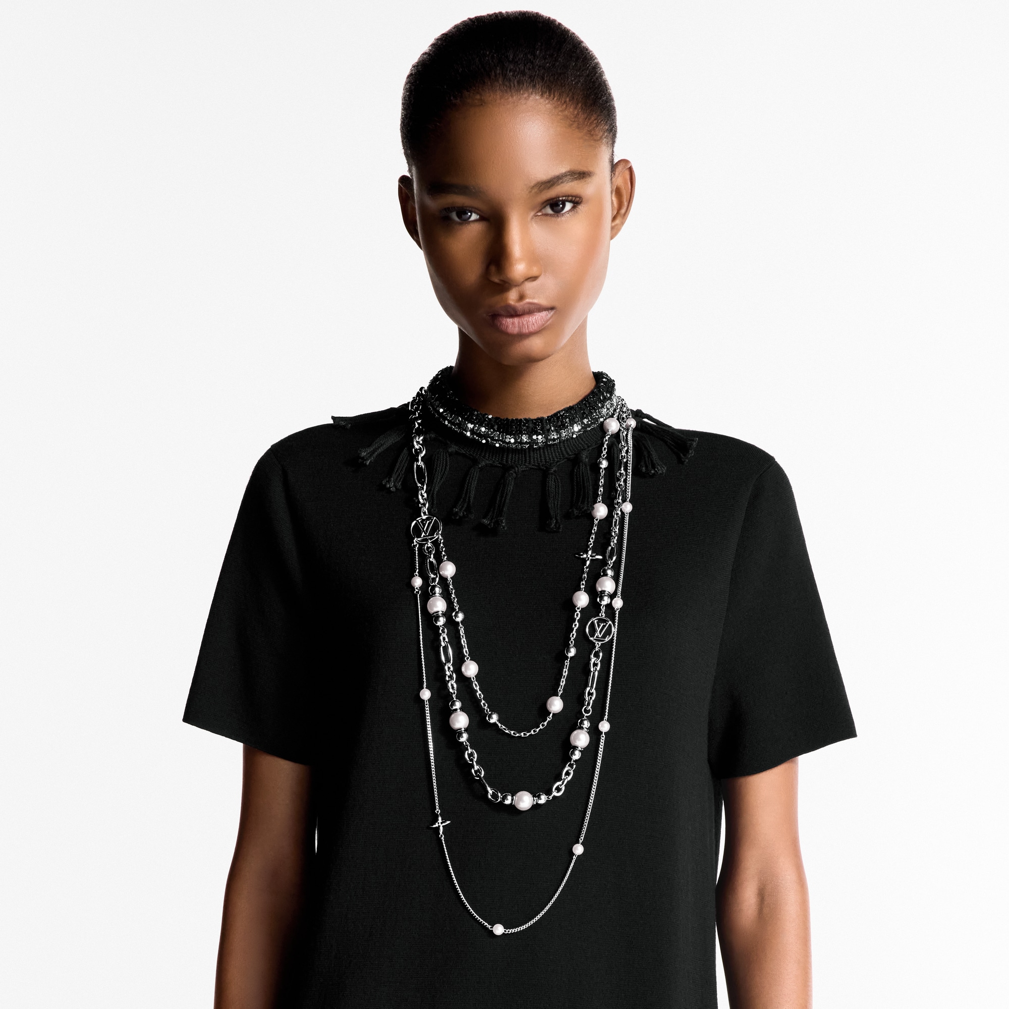 S00 Fashion Jewelry Necklaces and Pendants Midnight Pearl Sautoir | Louis Vuitton ® (Product zoom)