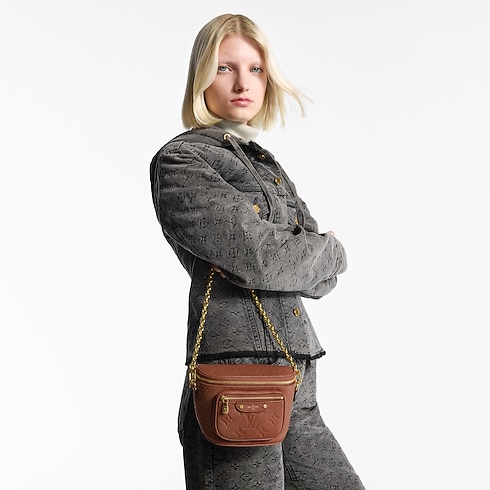 Monogram Empreinte Leather Handbags All Handbags Mini Bumbag | Louis Vuitton ® (Product zoom)