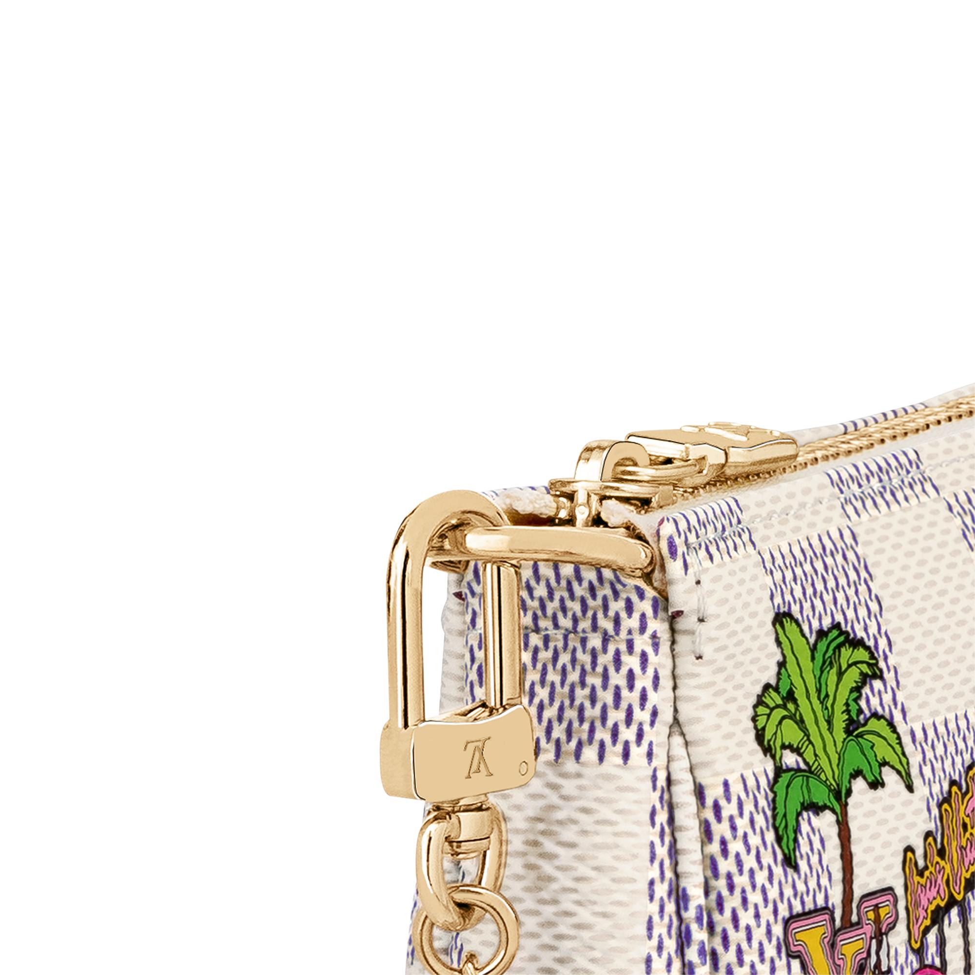 Mini Pochette Accessoires Damier Azur in Pink - WOMEN - Small Leather Goods  | LOUIS VUITTON ®