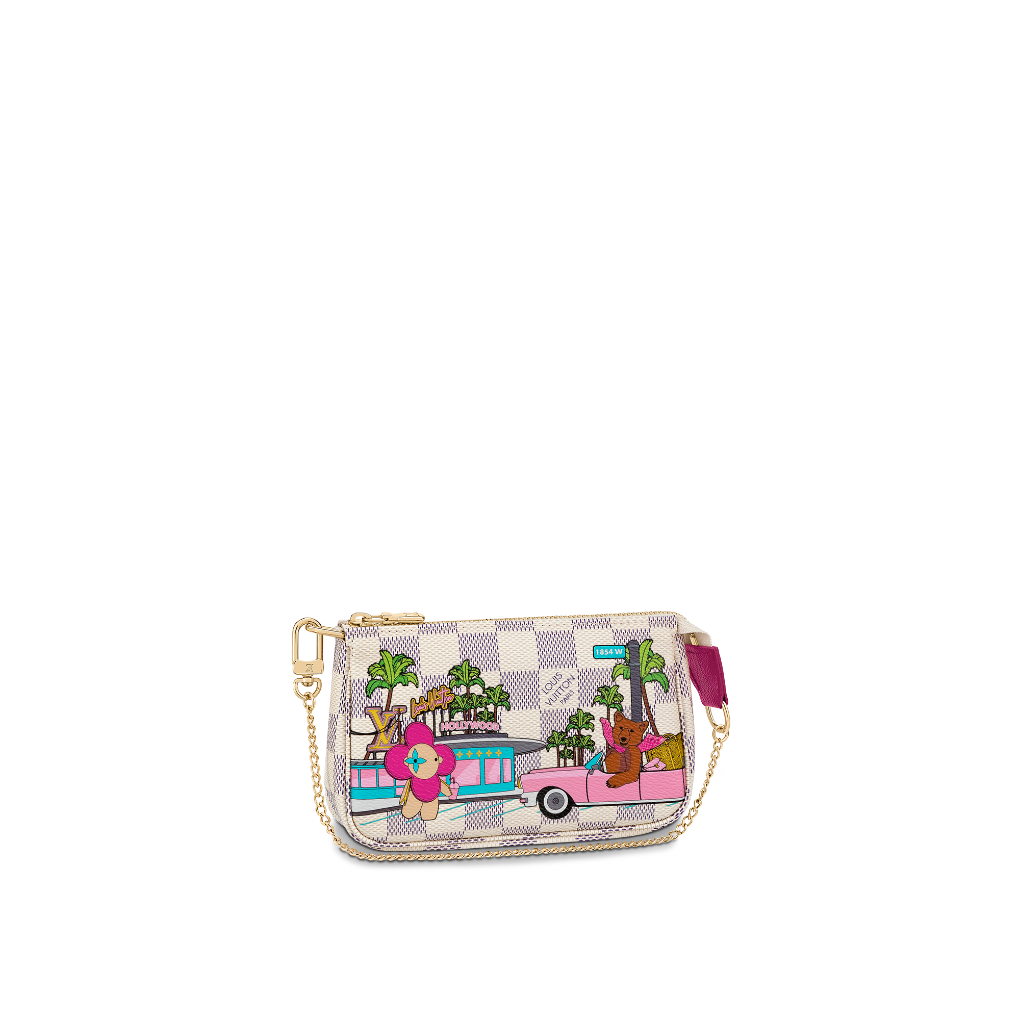 Mini Pochette Accessoires Damier Azur in Pink - WOMEN - Small Leather Goods  | LOUIS VUITTON ®